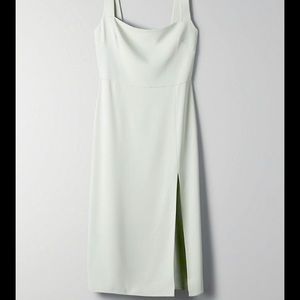 Babaton / Aritzia 90’s slit dress in Aqua Essence